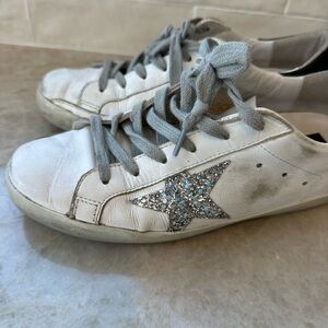 Golden goose size 37. Black, white, silver